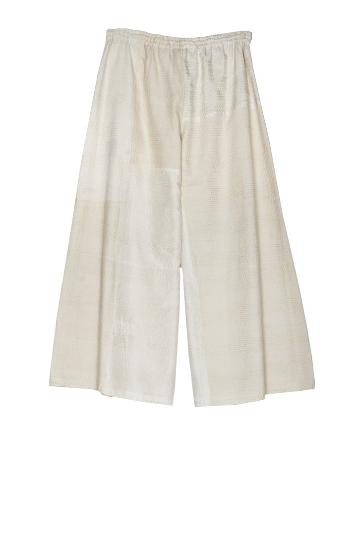 JAIPUR WHITE KANTHA DRAW STRING GAUCHO - jw2627-ivy -