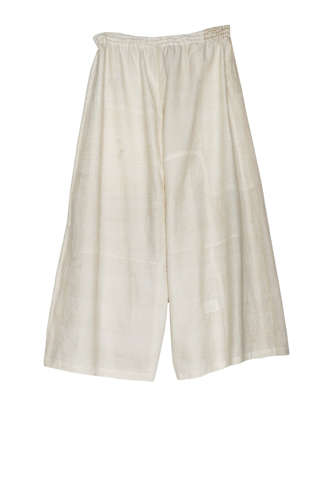 JAIPUR WHITE KANTHA DRAW STRING GAUCHO - jw2627-ivy -