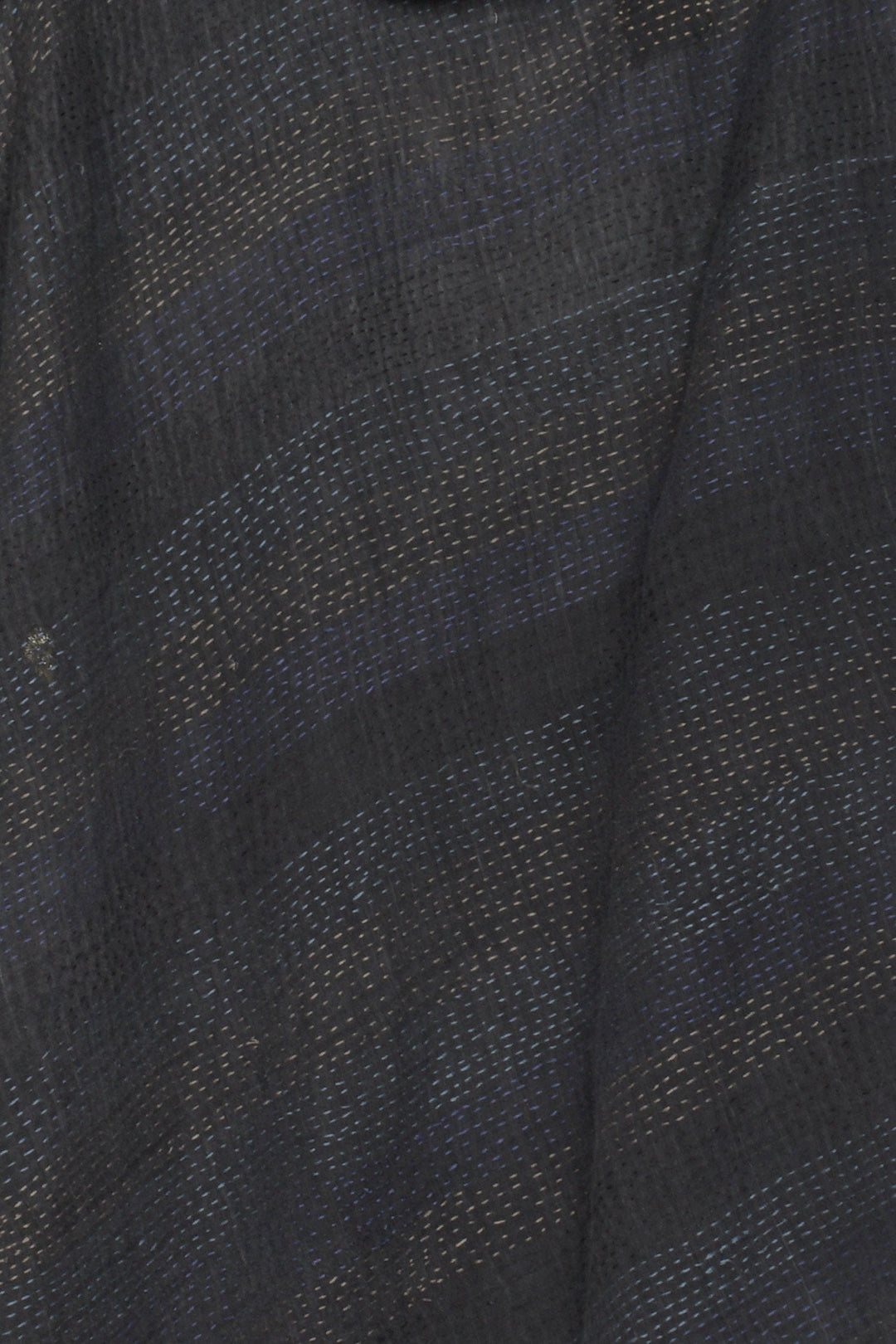 LANDSCAPE FRAYED PATCH KANTHA SLANT HEM HOODED VEST - lf2212-gry -