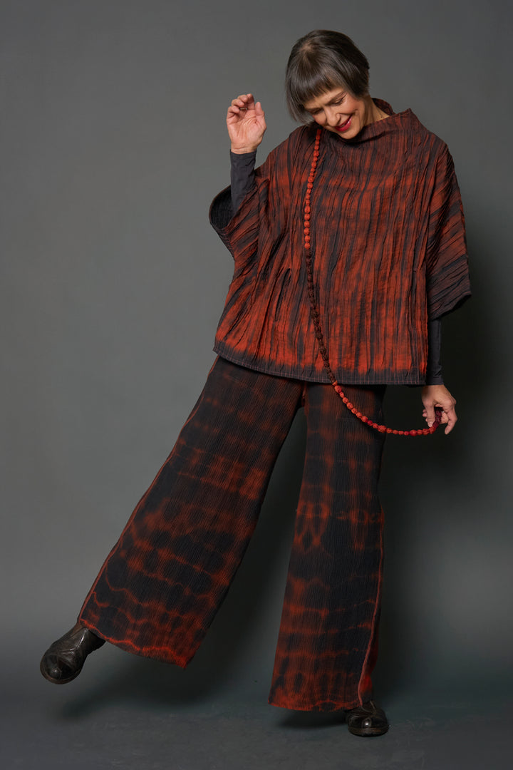 MONE COTTON RIPPLE TUCK PONCHO VEST - mn1249-org -