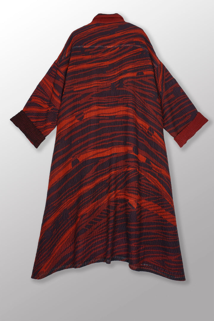 MAGMA AND OMBRE  KANTHA NEW OVERSIZED COAT - mw5342-red -