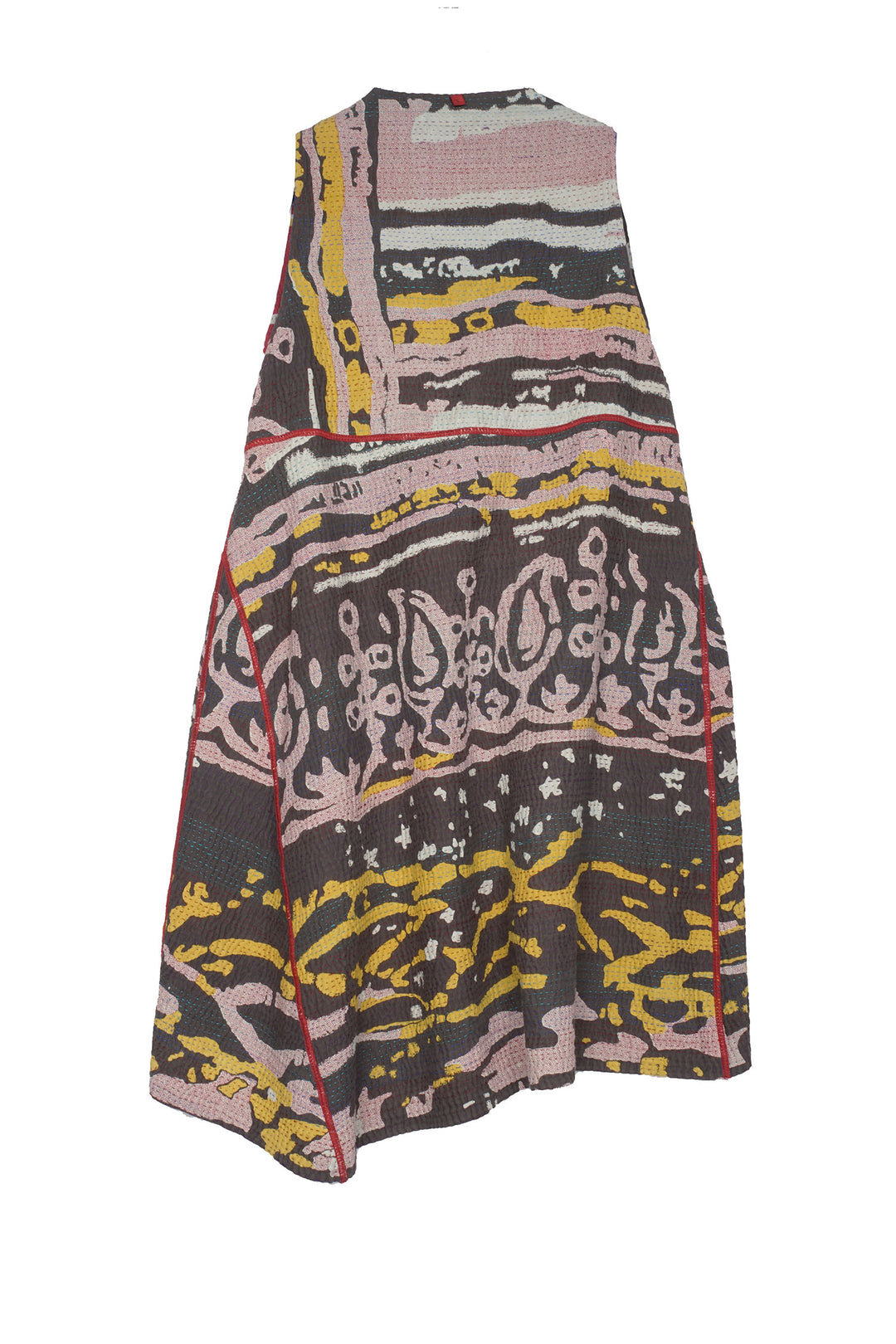 WHITE NIGHT KANTHA WRAP VEST - wn4213-gry -