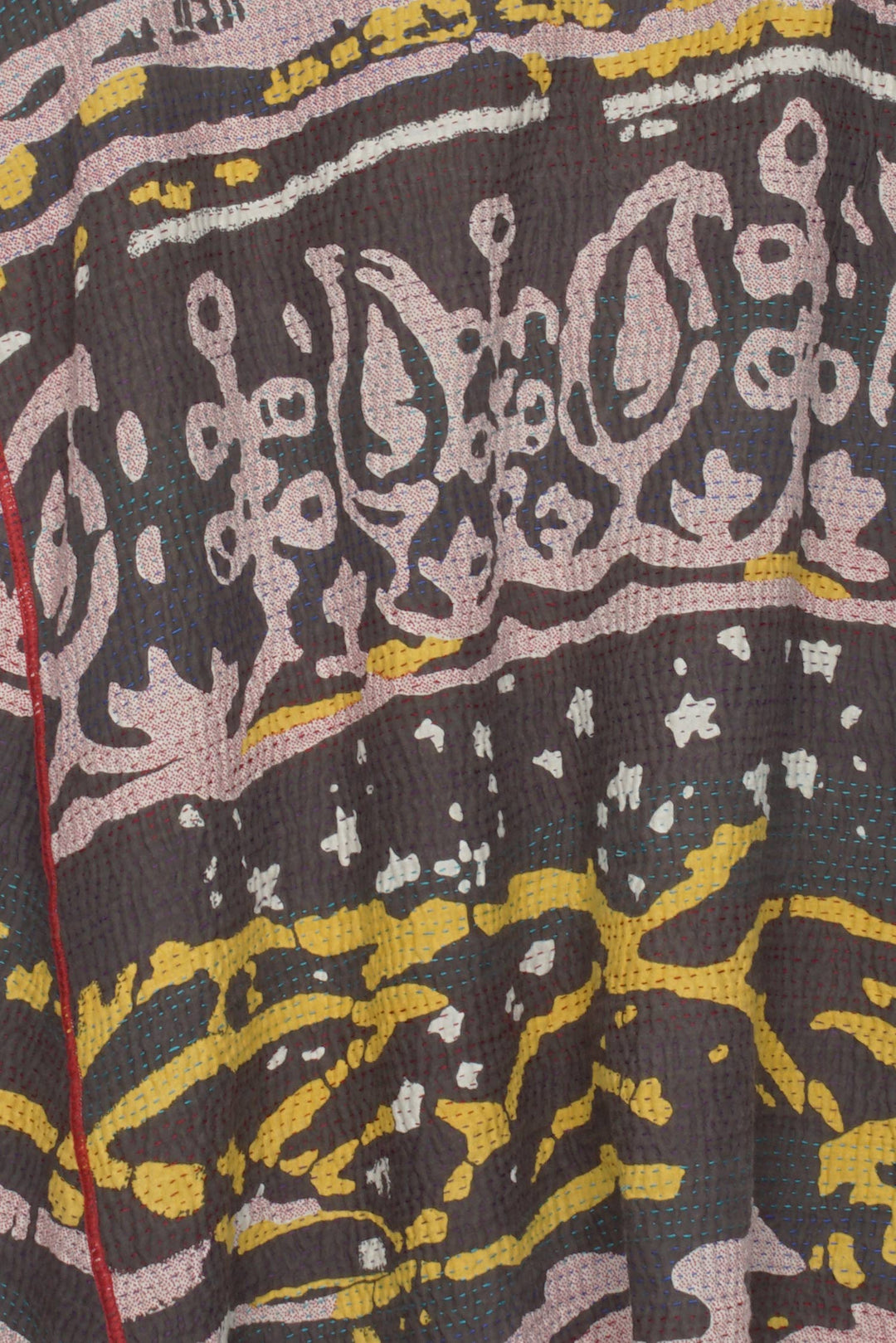 WHITE NIGHT KANTHA WRAP VEST - wn4213-gry -