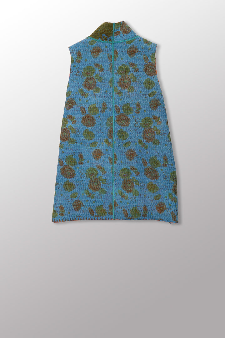 COTTON OVERDYE KANTHA KIMONO VEST SHORT - ov4248-corg002m -
