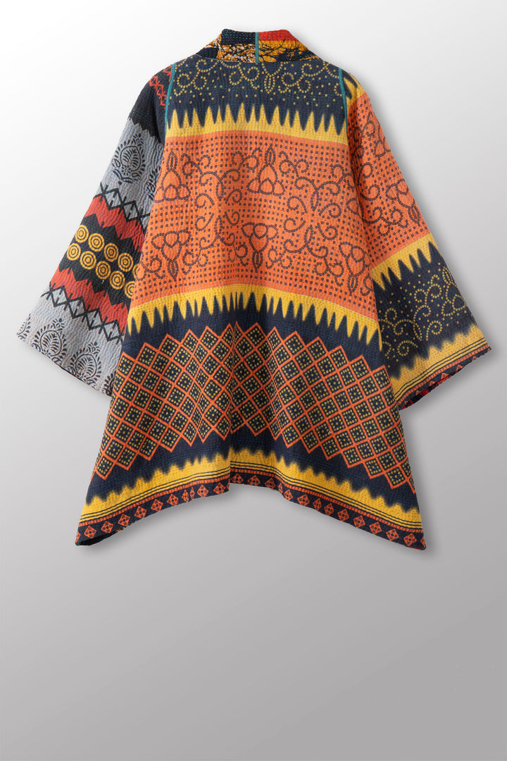VINTAGE COTTON KANTHA A-LINE JKT - cv4003-0444a -