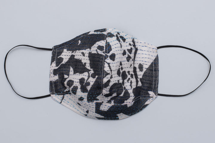 MONOTONE TWILIGHT PRINT KANTHA A-LINE JKT - tp2003-blk -