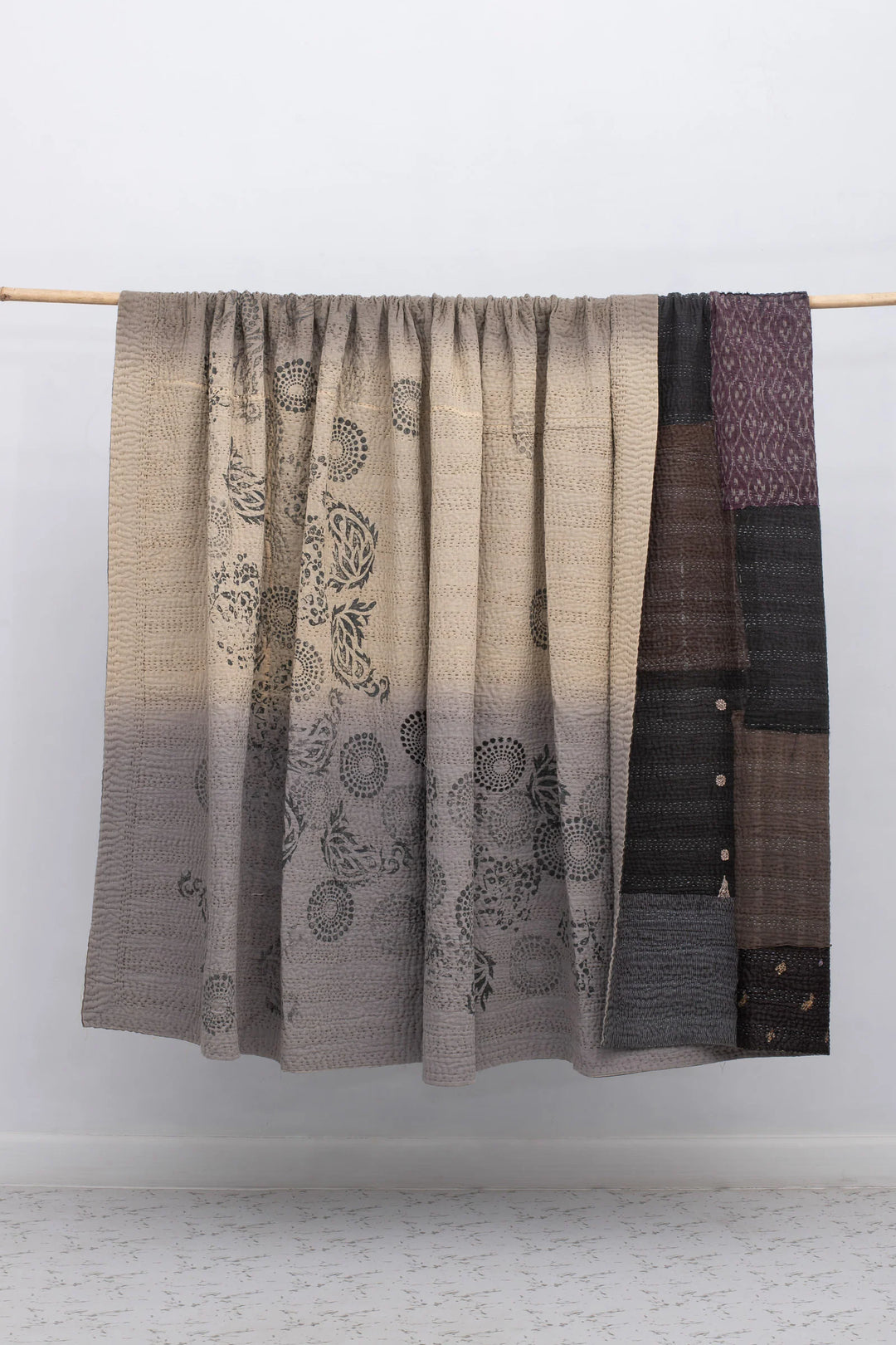 Ombre With Fray Patch Handmade Vintage Quilts -Yellowstone