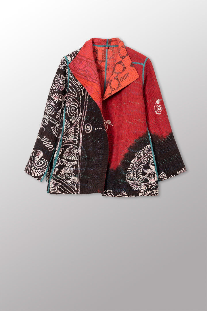 VINTAGE COTTON KANTHA SHORT JKT - cv4007-0346s -