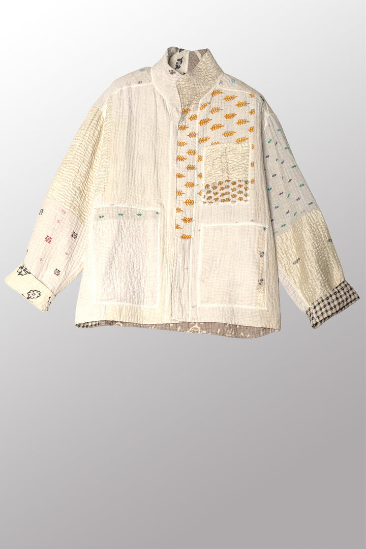 BBB PATCH KANTHA MEN'S BLOUSON - bl-bbb4040-ivy -