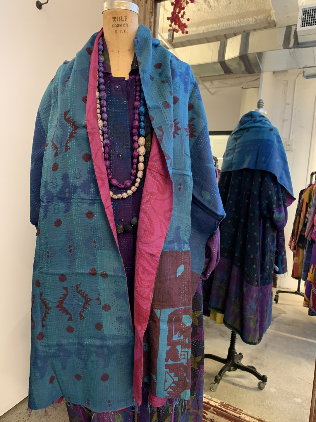 VINTAGE COTTON KANTHA SCARF STANDARD - cv2801-0002a -