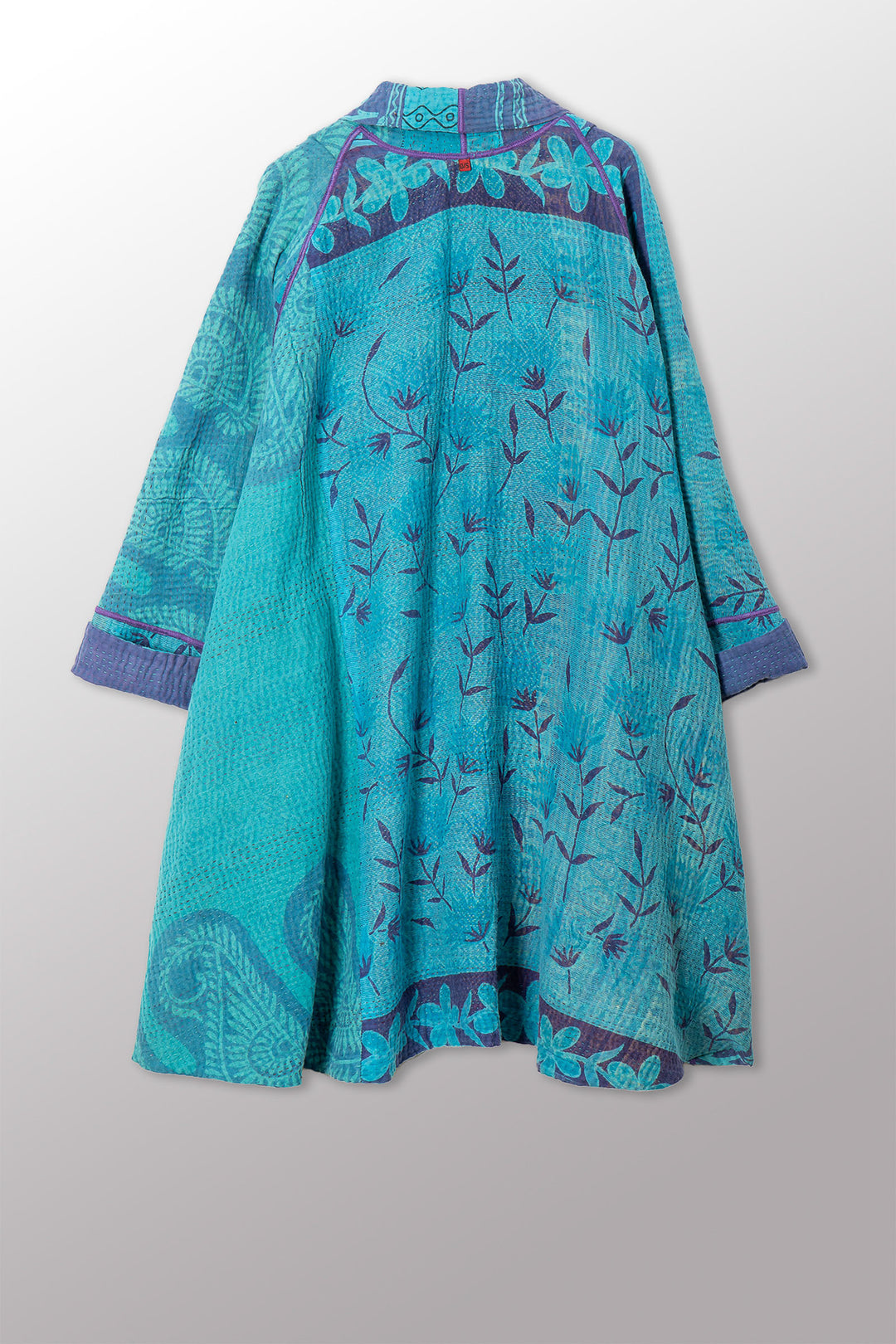 COTTON OVERDYE KANTHA KIMONO LONG JKT - ov4005-ctur001a -