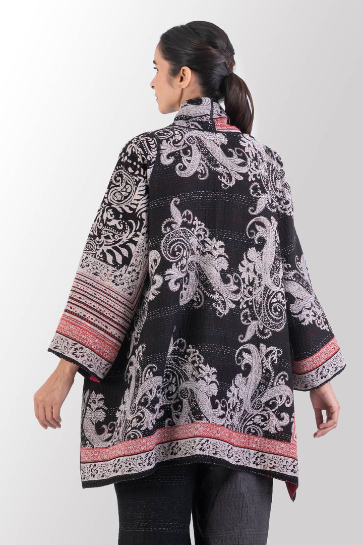 PAISLEY & PATCH KANTHA A-LINE JKT - py4003-blk -