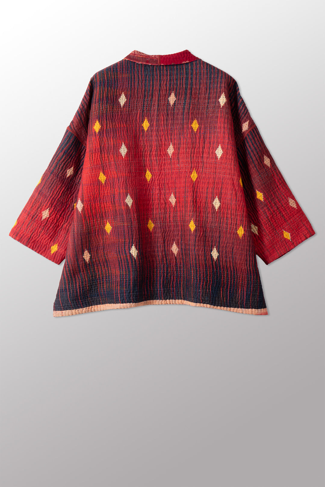 VINTAGE COTTON KANTHA MINI KIMONO JKT - cv4055-0052a -