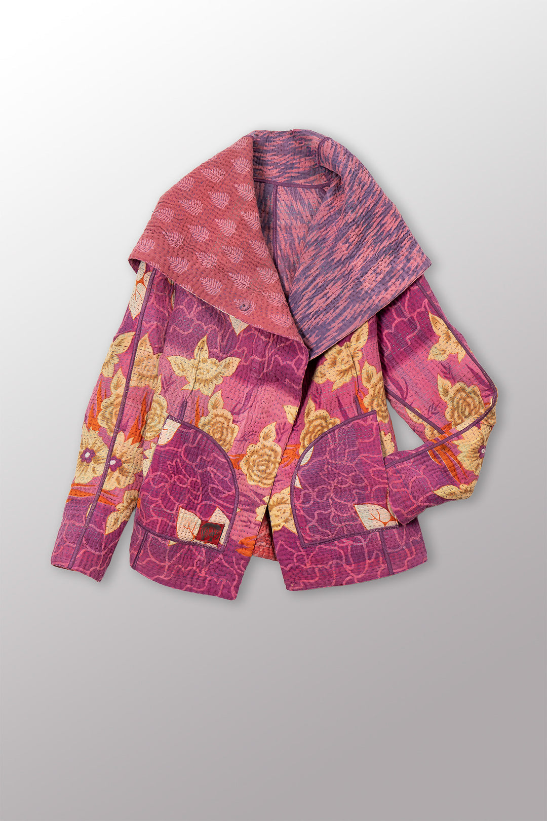 VINTAGE COTTON KANTHA HOODIE JKT - cv4036-0025m -