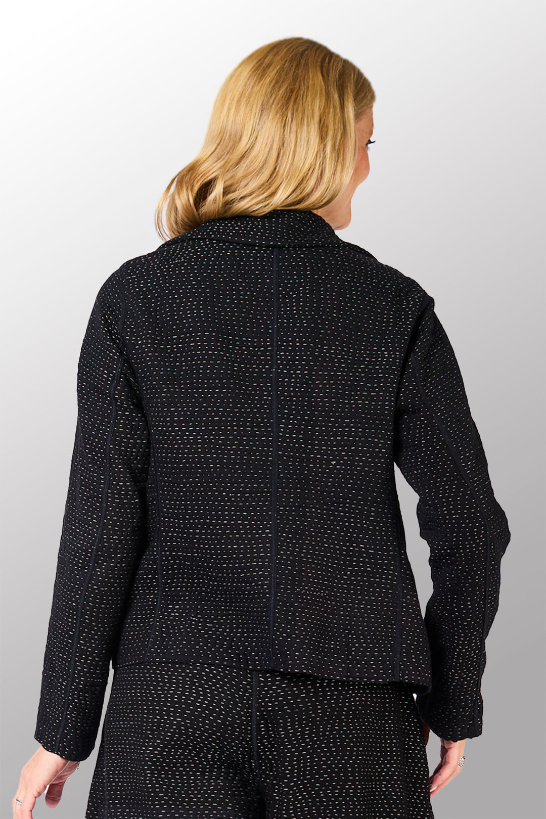 MUJI PATCH KANTHA CROPPED BASIC JACKET - mp4096-biy -