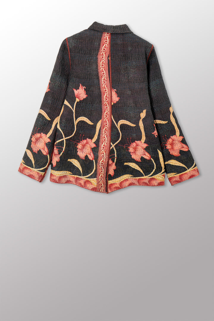 VINTAGE COTTON KANTHA SIMPLE JKT - cv4022-0095s -