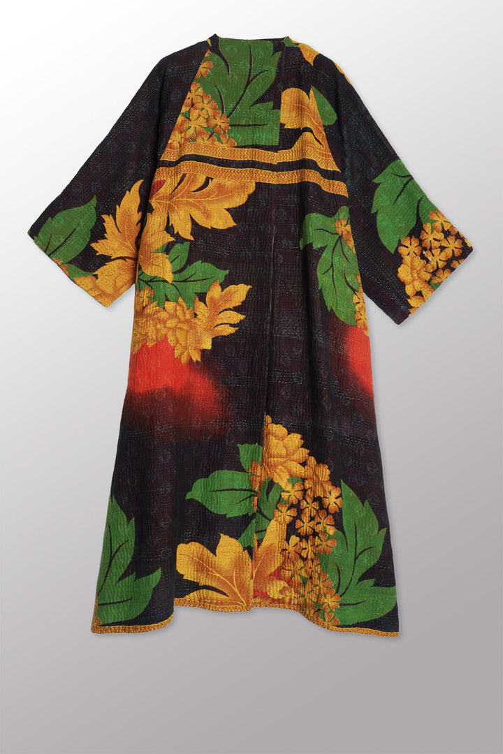 VINTAGE COTTON KANTHA KIMONO MAXI - cv4318-0020a -