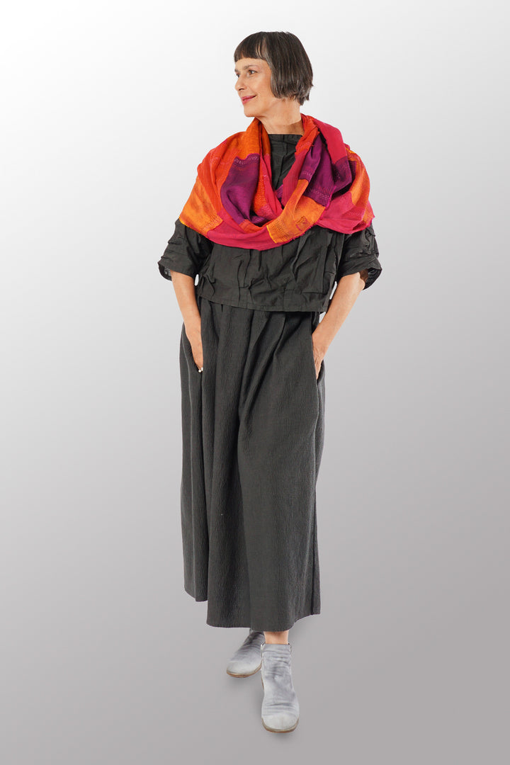 MOSAIC PATCH KANTHA INFINITY SCARF - mz1816-pik -