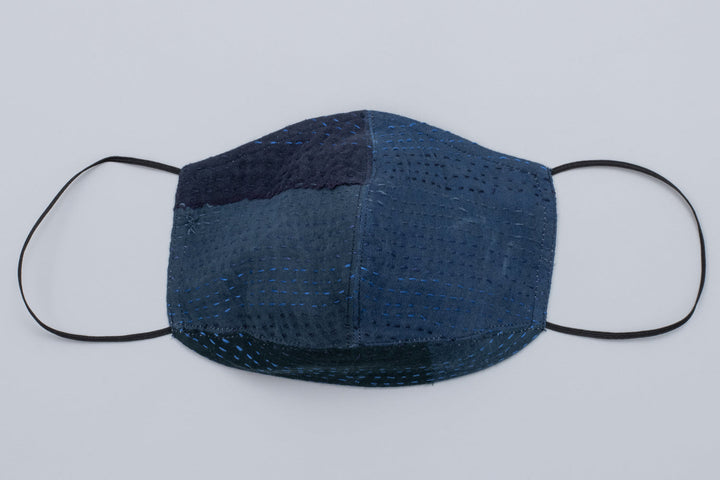 FRAYED PATCH KANTHA CAP SLV. SHIRT - fi2530-nvy -