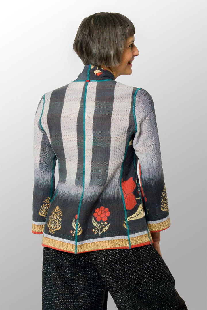 VINTAGE COTTON KANTHA SHORT JKT - cv4007-0328s -