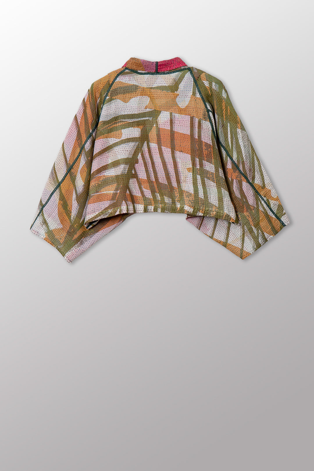 MARIGOLD PRINT KANTHA PUFF SLV. SHRUG - mg2062-pik -