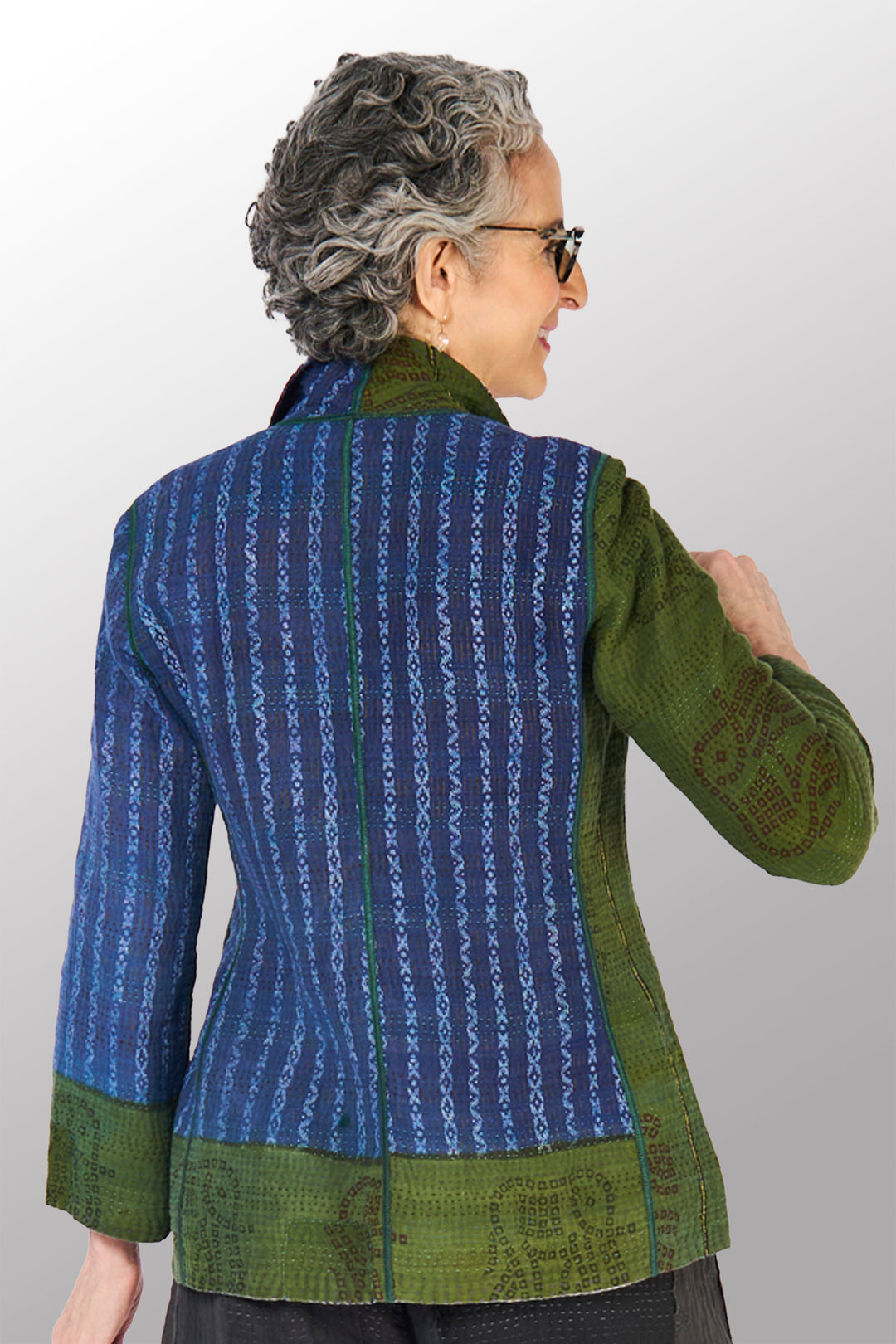 VINTAGE COTTON KANTHA SHORT JKT - cv4007-0337s -