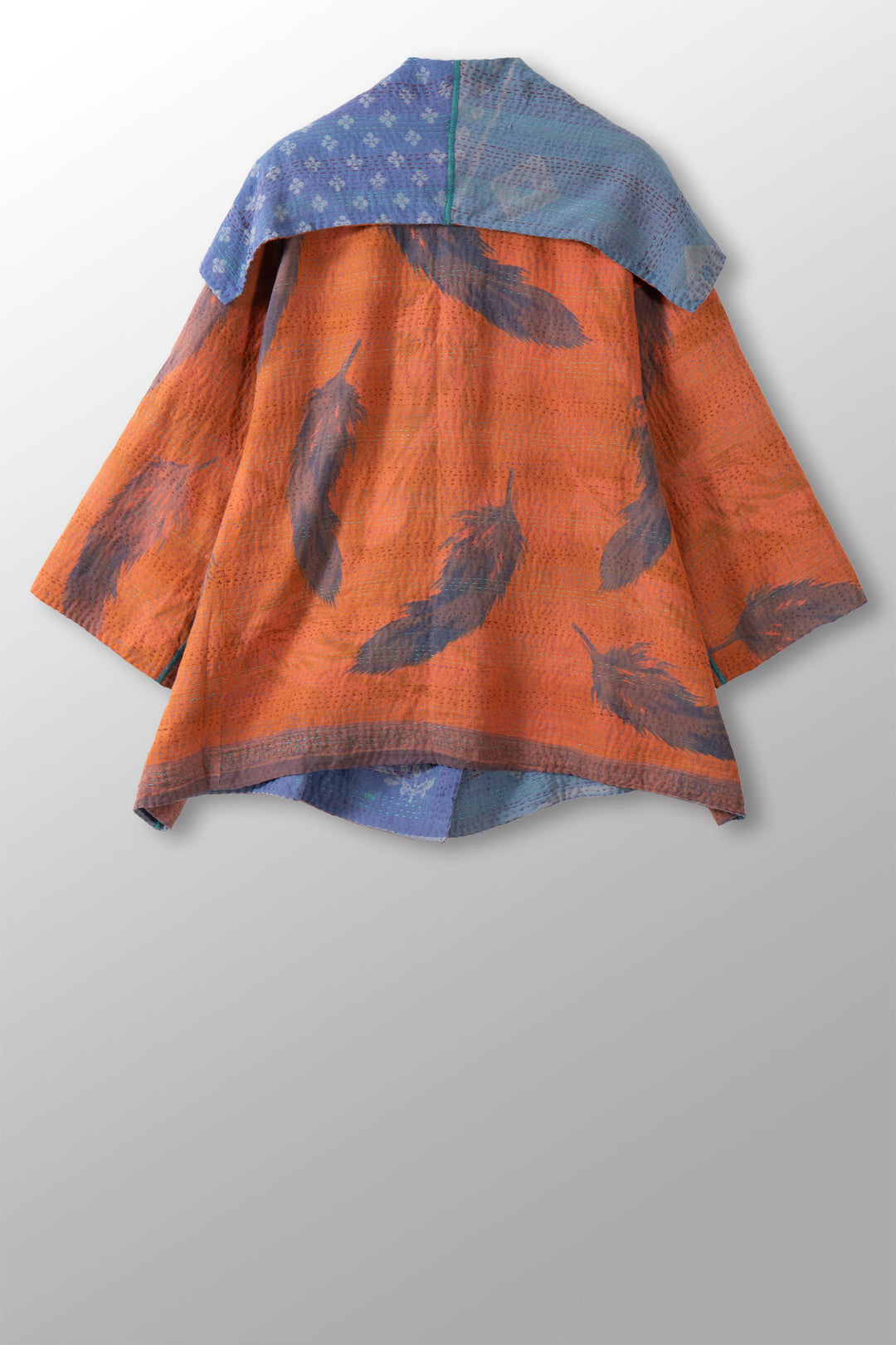 COTTON OVERDYE KANTHA FLARE JACKET - ov2010-corg001a -