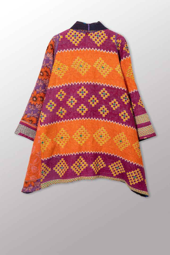 VINTAGE COTTON KANTHA A-LINE JKT - cv4003-0457a -