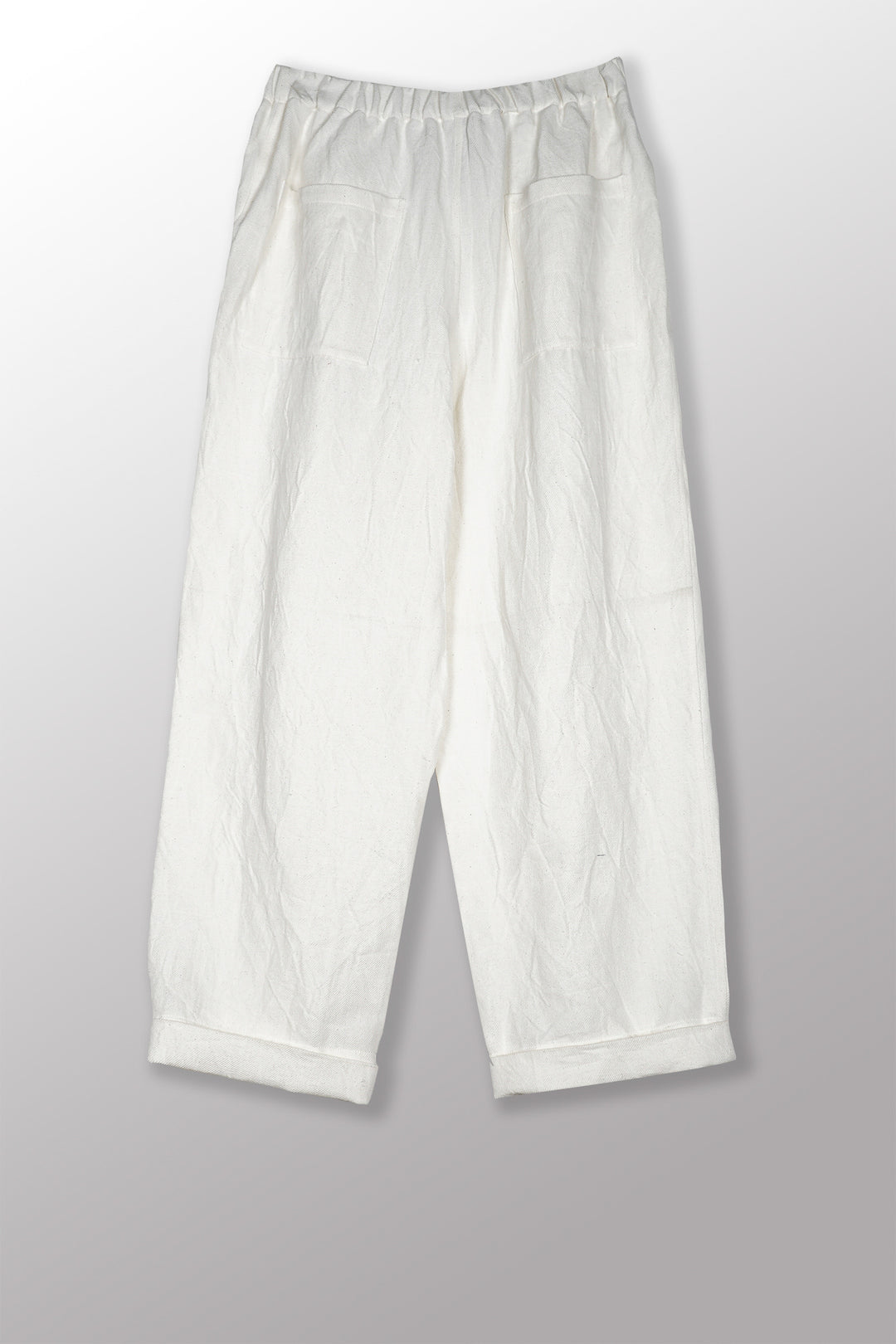 DYED COTTON LINEN TWILL KNEE DARTS PANTS - tl1667-ivy -