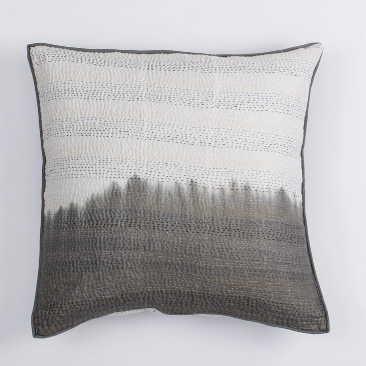 Kimono Print  Black Pillow