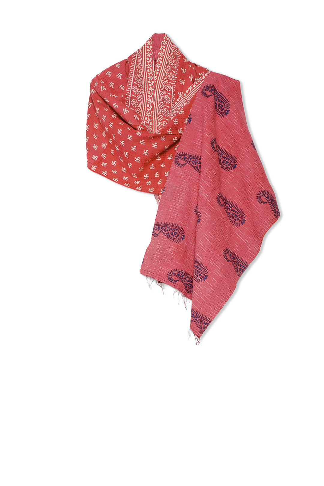 VINTAGE COTTON KANTHA SCARF STANDARD - cv2801-0003a -