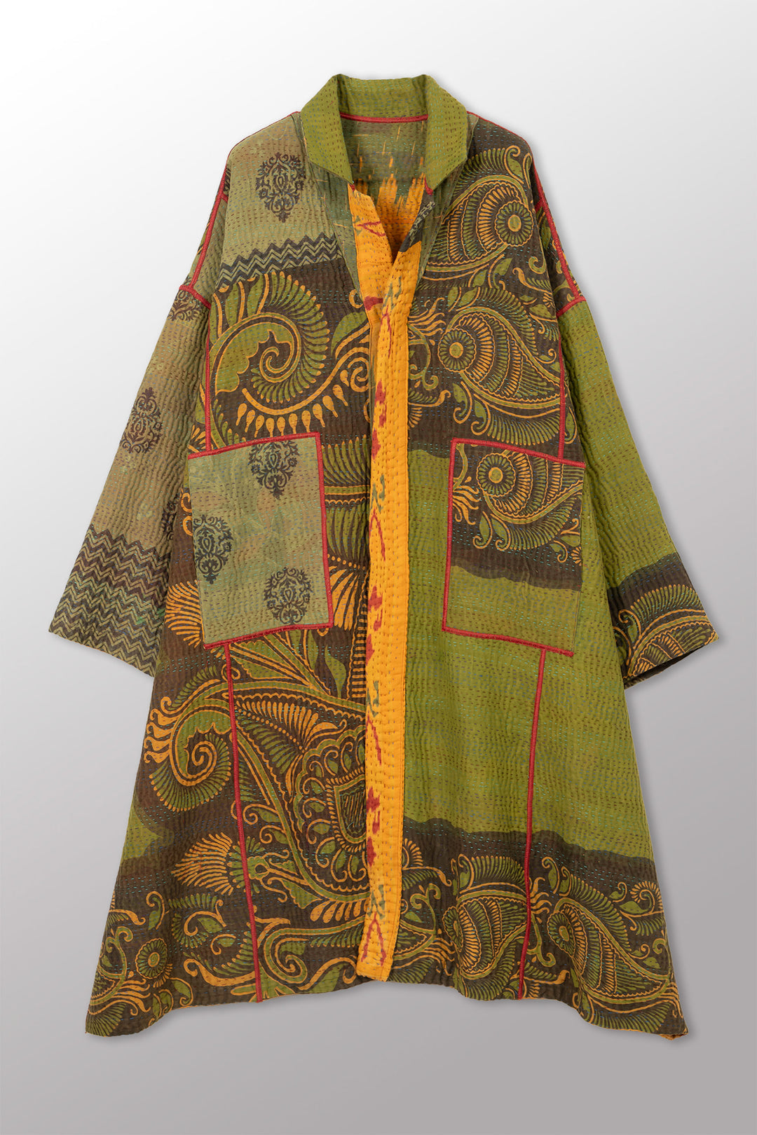 VINTAGE COTTON KANTHA NEW OVERSIZED COAT - cv4342-0017a -