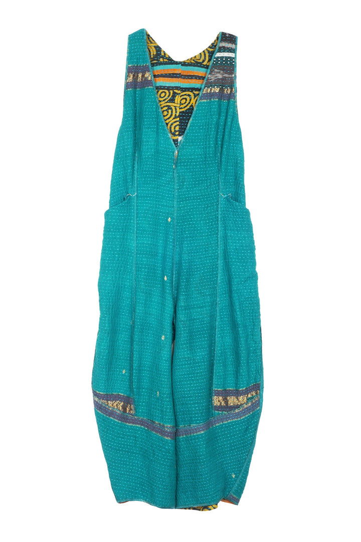 VINTAGE COTTON BBK KANTHA V-NECK JUMPER - bb2622-0003l -