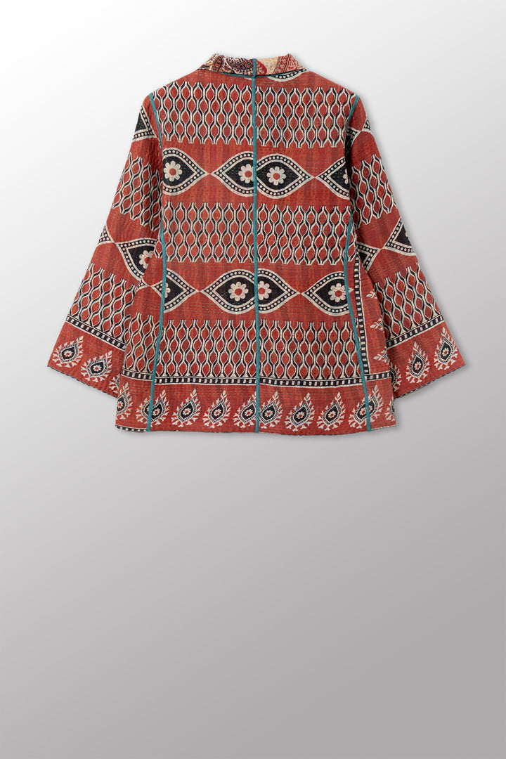 VINTAGE COTTON KANTHA SHORT JKT - cv4007-0357s -