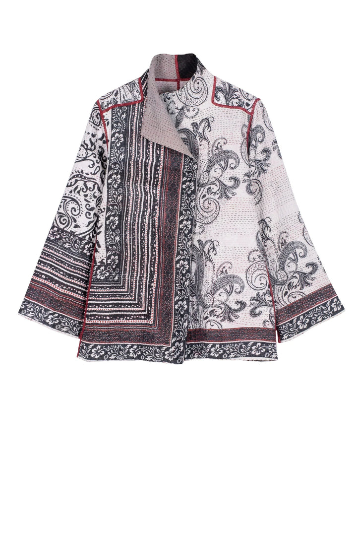 PAISLEY & PATCH KANTHA SHORT JKT - py4007-wht -