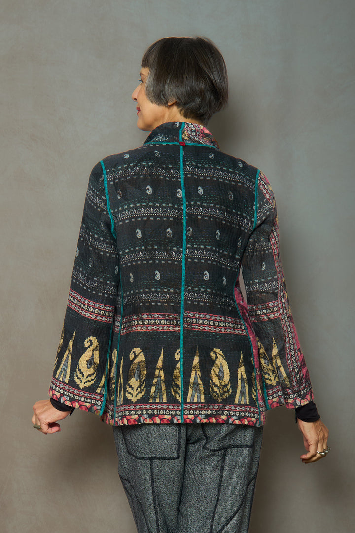 VINTAGE COTTON KANTHA SHORT JKT - cv4007-0310m -