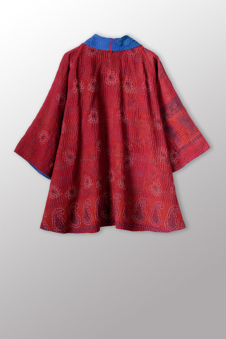 COTTON OVERDYE KANTHA KIMONO JKT - ov4004-cblu001a -