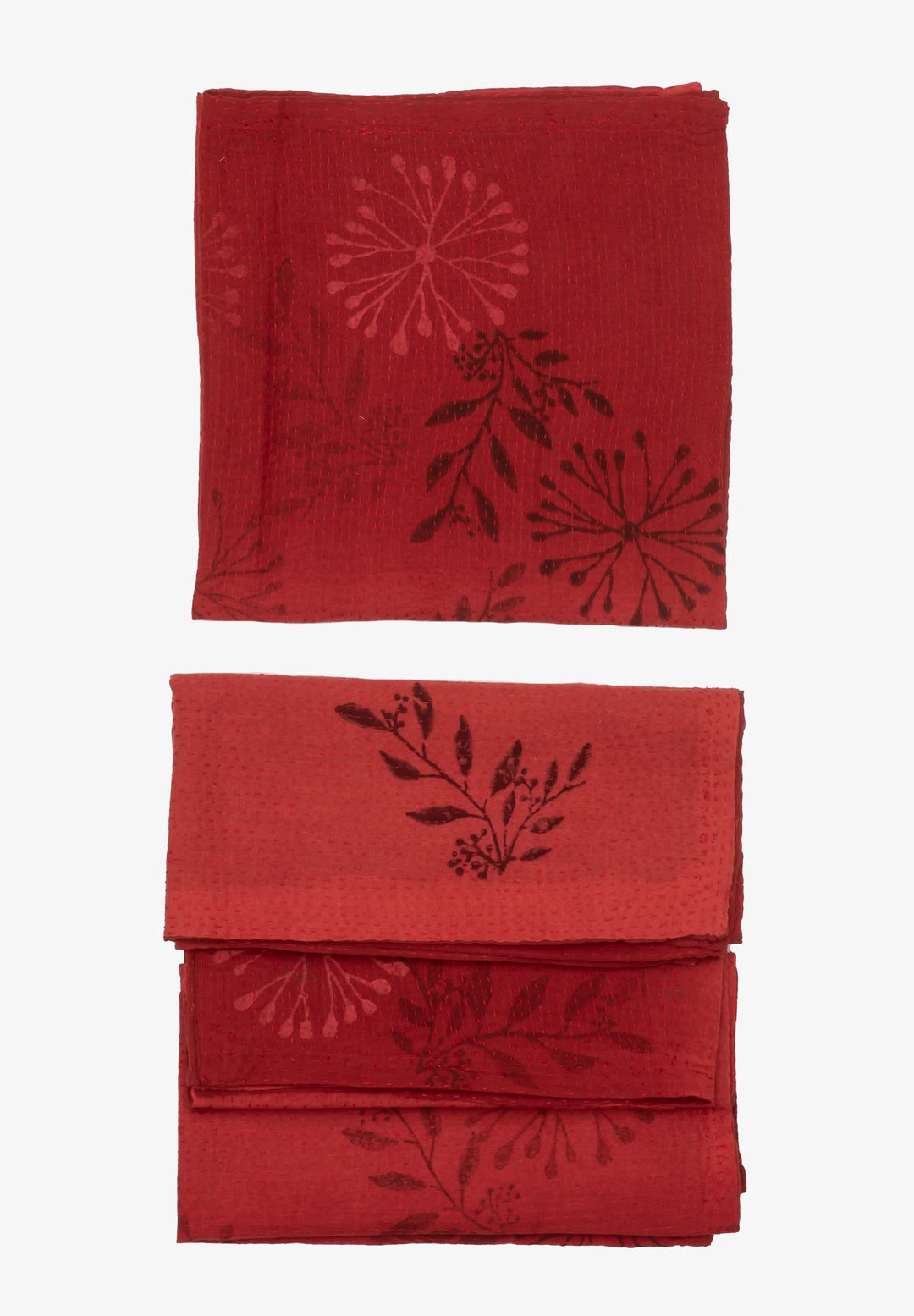 Ombre Handmade Kantha Napkin -Orange (Set of 2)