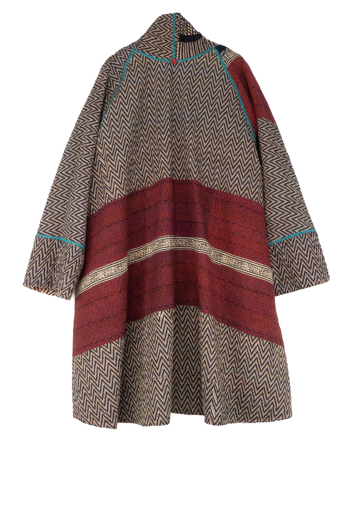 SOHO BAMBOO KANTHA KIMONO LONG JKT - bo4005-blk - – Mieko