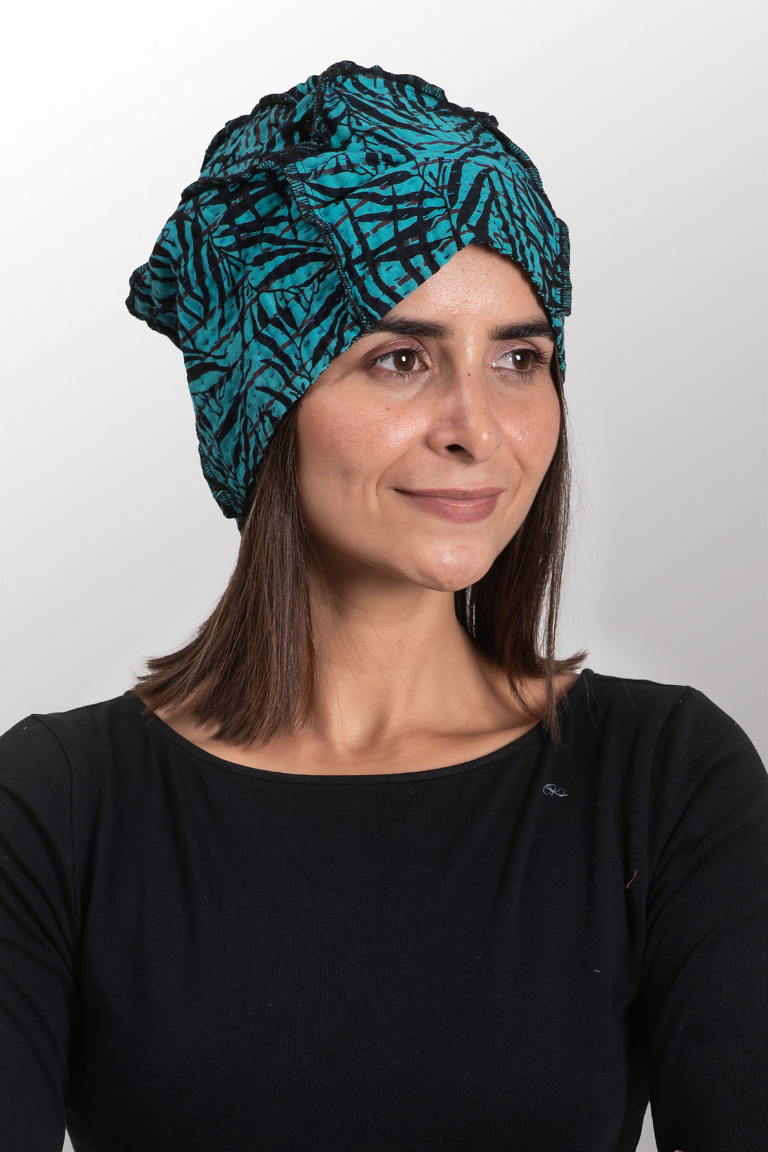 SOHO BAMBOO KANTHA PATCHWORK HAT - bo4880-tuq -