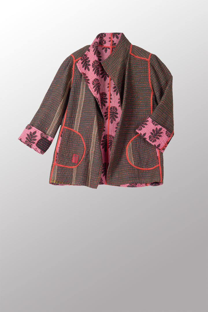 VINTAGE COTTON BBK KANTHA SHORT JKT - bb4007-mlt -