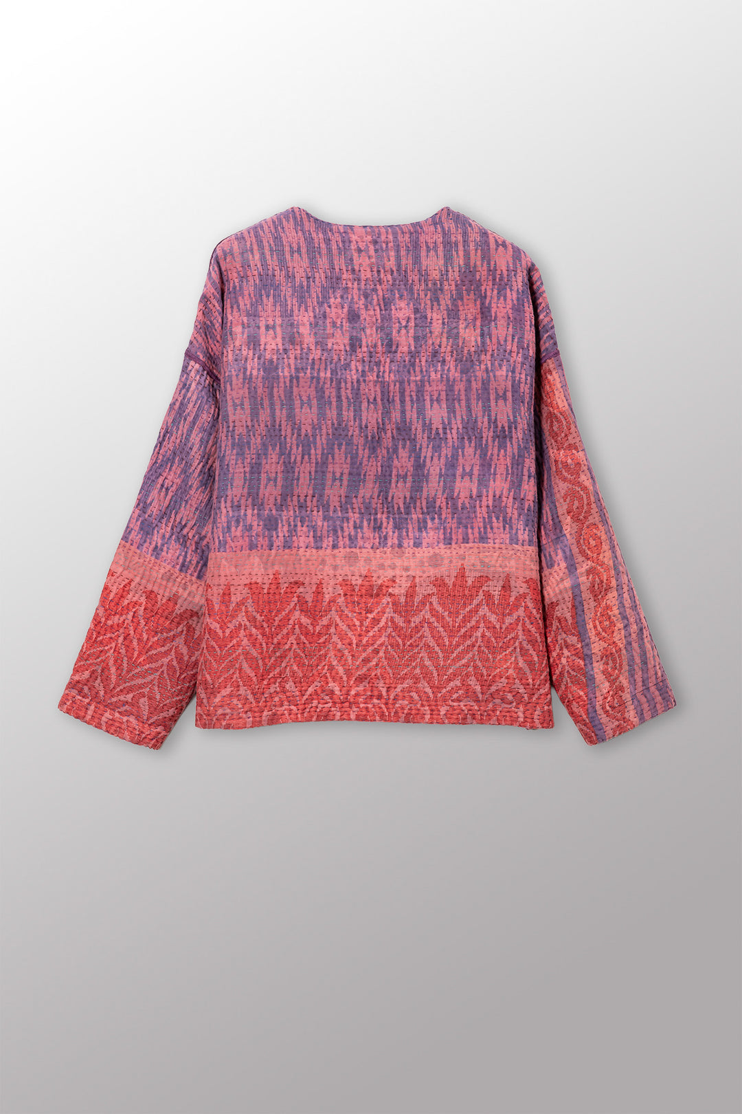 VINTAGE COTTON KANTHA CREW NECK SHORT JKT - cv4053-0069a -