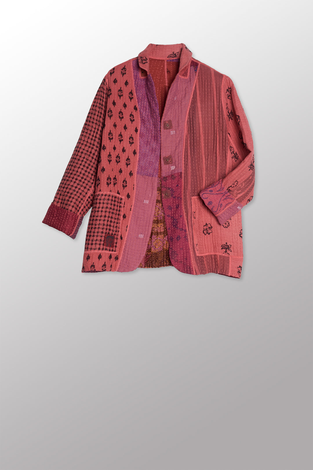 BBB PATCH KANTHA BASIC JACKET - bl-bbb4052-pik -