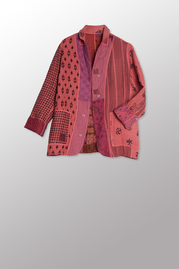 BBB PATCH KANTHA BASIC JACKET - bl-bbb4052-pik -