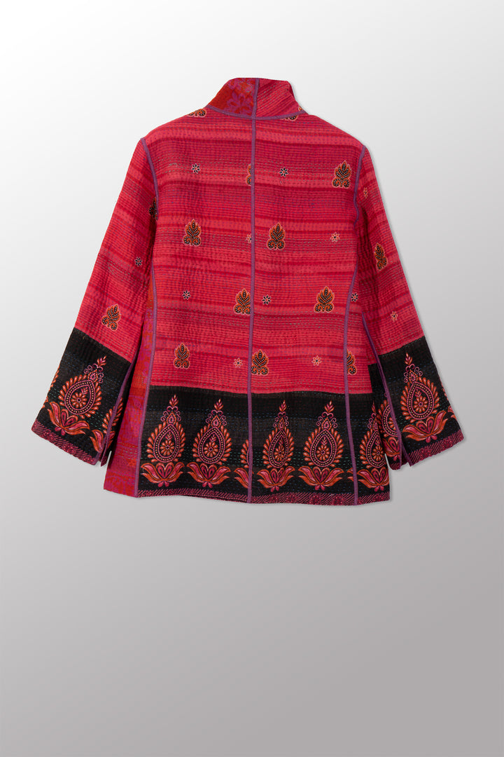 VINTAGE COTTON KANTHA SHORT JKT - cv4007-0332l -