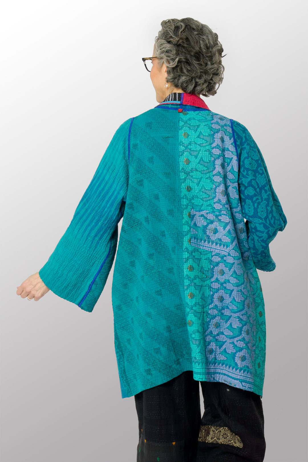PUZZLE KANTHA A-LINE JKT - pz4003-blu -