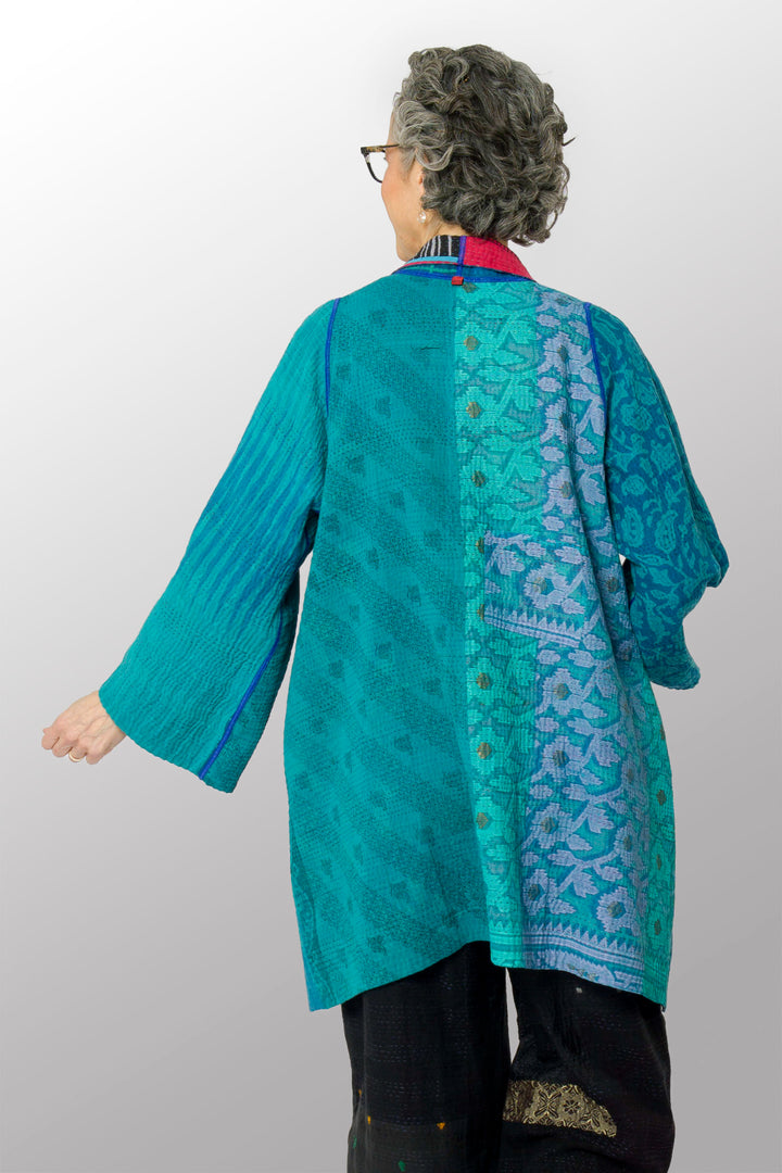 PUZZLE KANTHA A-LINE JKT - pz4003-blu -