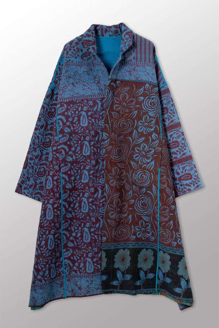 VINTAGE COTTON KANTHA NEW OVERSIZED COAT - cv4342-0018a -