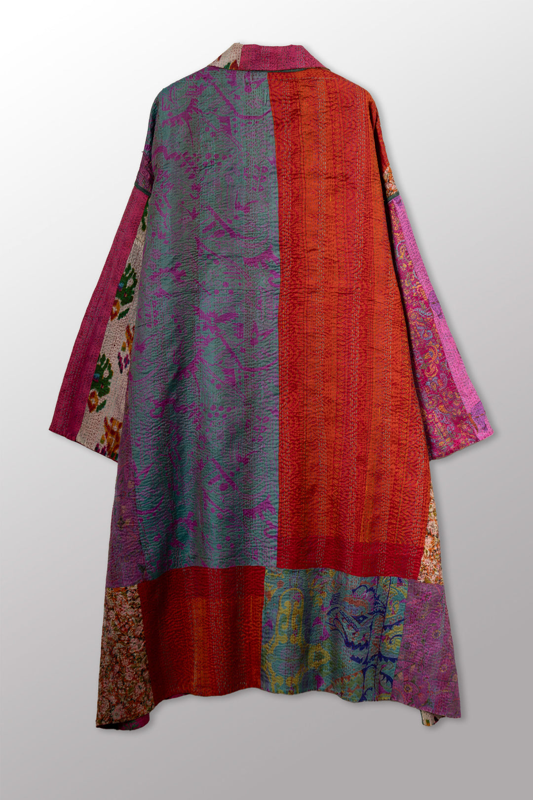 VINTAGE SILK KANTHA NEW OVERSIZED COAT - sv2342-0014a -