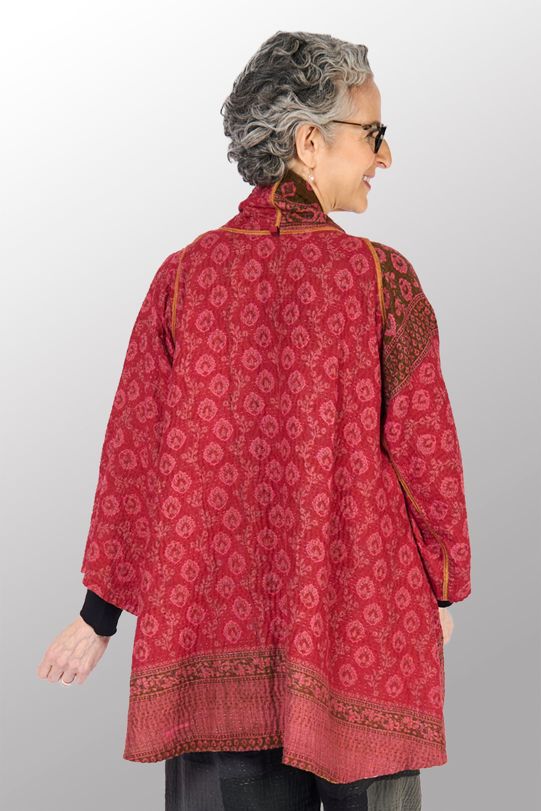 COTTON OVERDYE KANTHA KIMONO JKT - ov4004-cred001a -